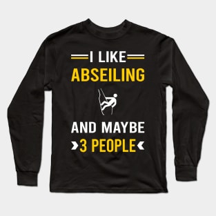 3 People Abseiling Abseil Long Sleeve T-Shirt